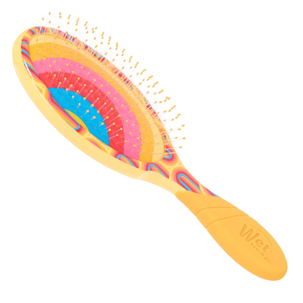 WetBrush Pro Retro Swirl Detangler Yellow
