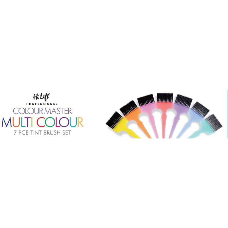 M&U Imports Hi Lift Colour Master Multi Colour 7pce Tint Brush Set.