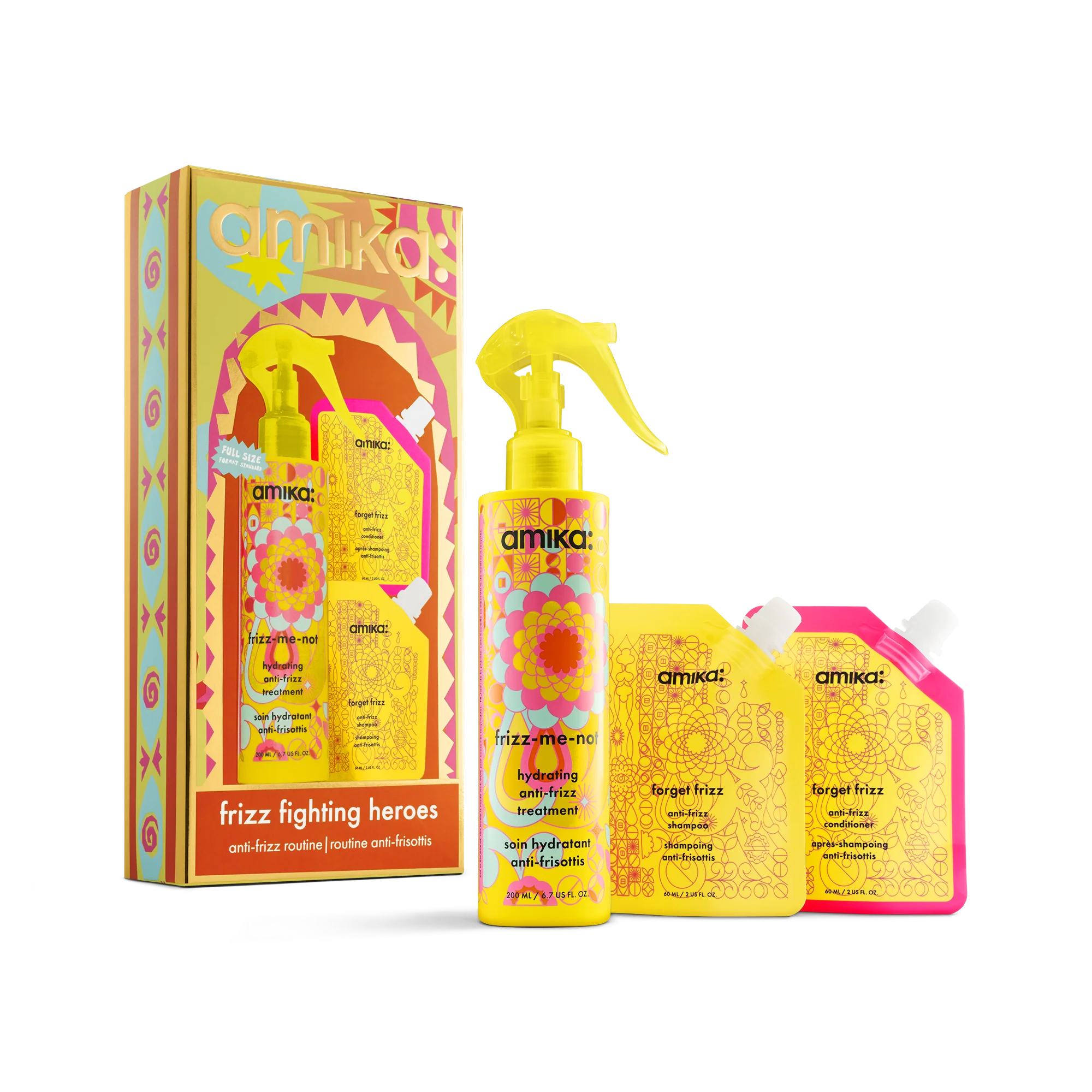 frizz fighting heroes smoothing routine set