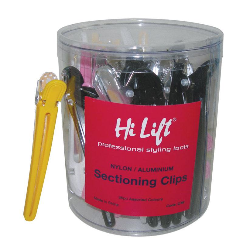 M & U Nylon Aluminium Sectioning Clips Assorted Colours 36 Piece Tub