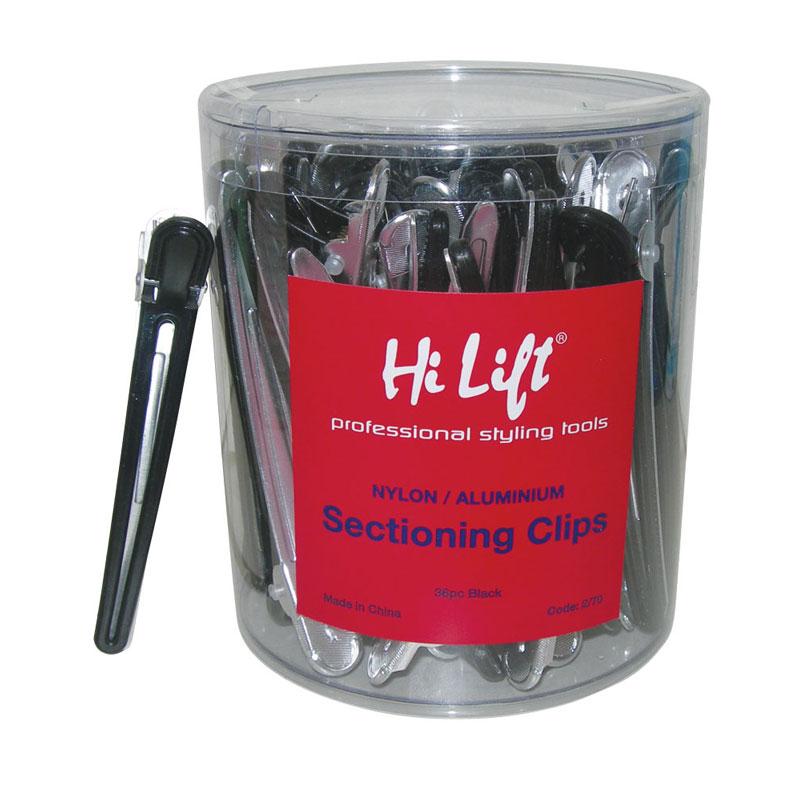 M & U Nylon Aluminium Sectioning Clips Black 36 Piece Tub