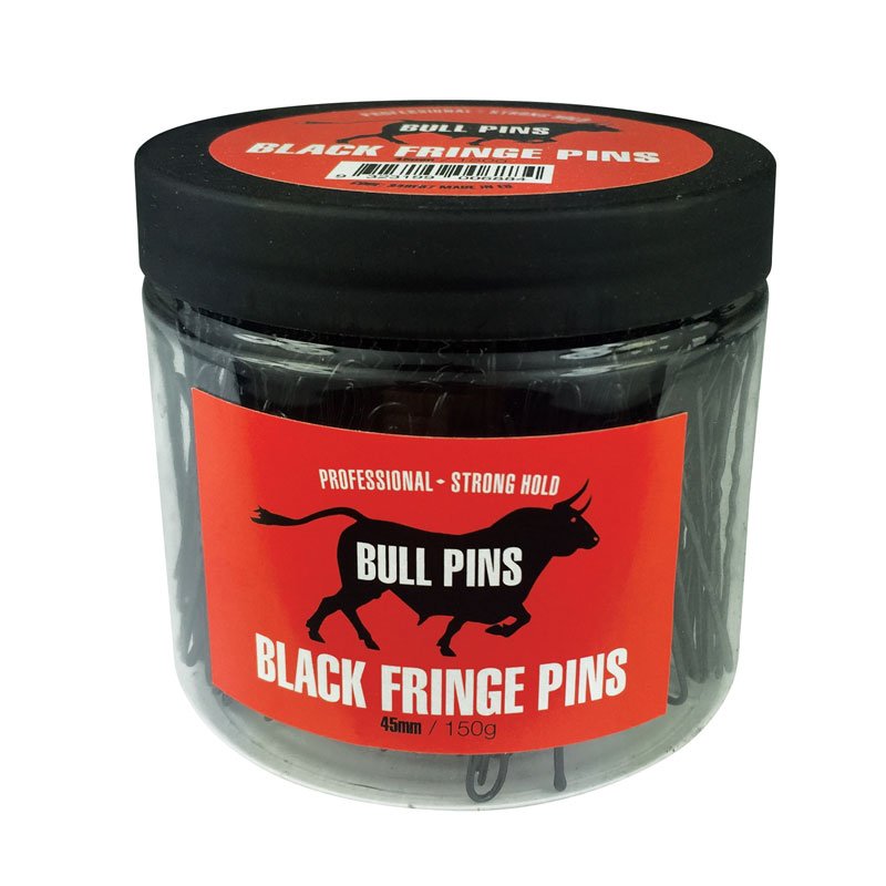 M & U Bull Pins Fringe Pins Black 45mm 150g Tub