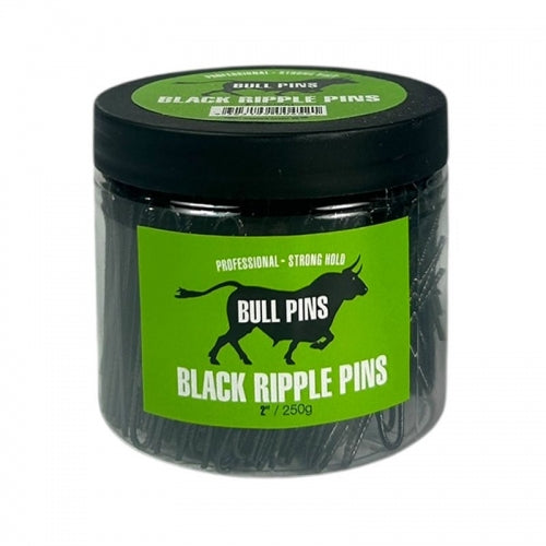 M & U 3 Bull Pins Ripple Pins Black 50mm 250g Tub