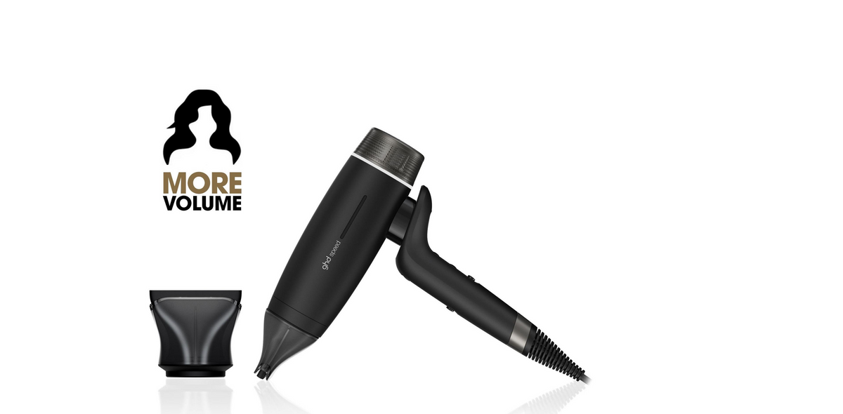 NEW GHD SPEED IONIC HAIR DRYER WITH PRECISION CONCENTRATOR IN BLACK