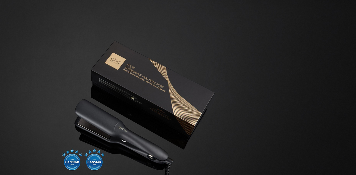GHD MAX WIDE PLATE HAIR STRAIGHTENER (42MM PLATE) BLACK