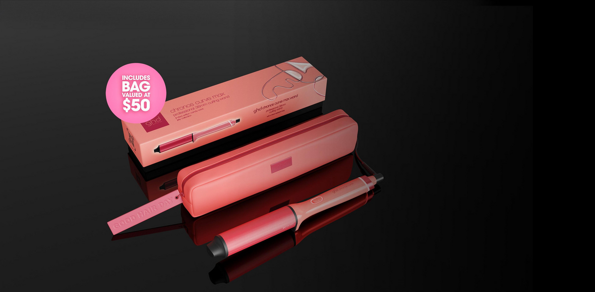 NEW GHD CHRONOS CURVE MAX WAND (38MM BARREL) FOR LOOSE WAVES IN CANDY CORAL