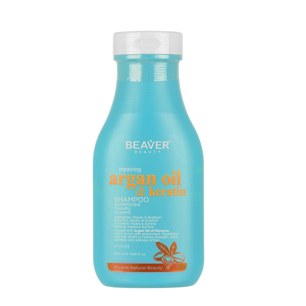 Beaver Argan Oil Keratin Repairing Shampoo 350ml