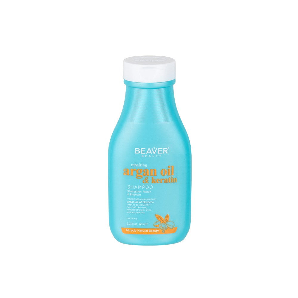 Beaver Argan Oil Keratin Repairing Shampoo 60ml