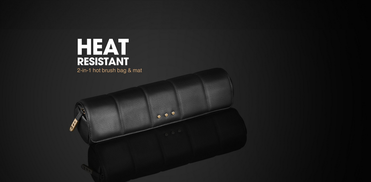 NEW GHD HEAT-RESISTANT HOT BRUSH BAG & MAT