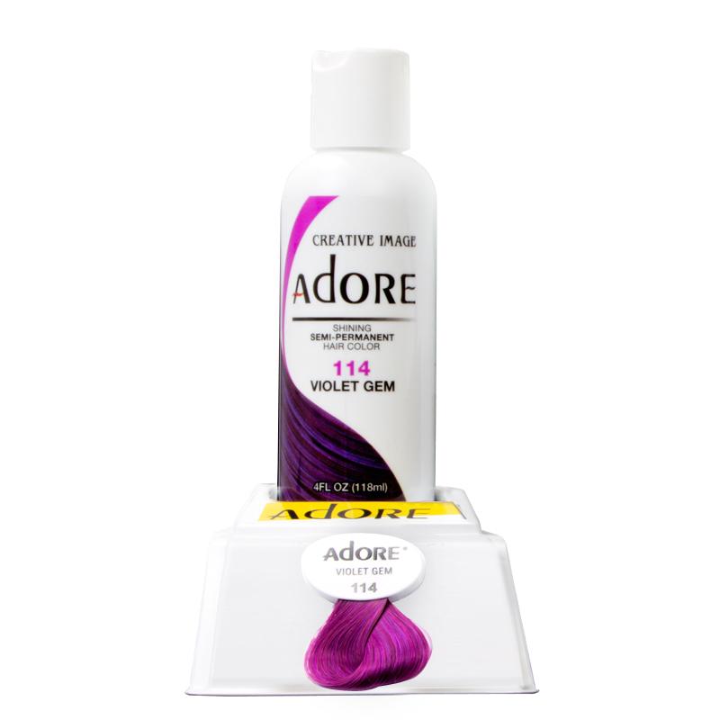 M & U Adore Semi Permanent Hair Color - Violet Gem - 114