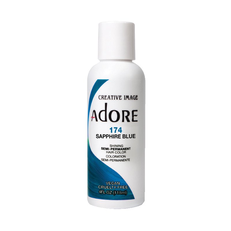 M & U Adore Semi Permanent Hair Color - Sapphire Blue - 174