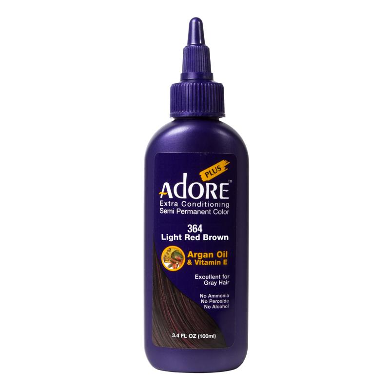 M & U Adore Plus Semi Permanent Hair Color - Light Red Brown - 364