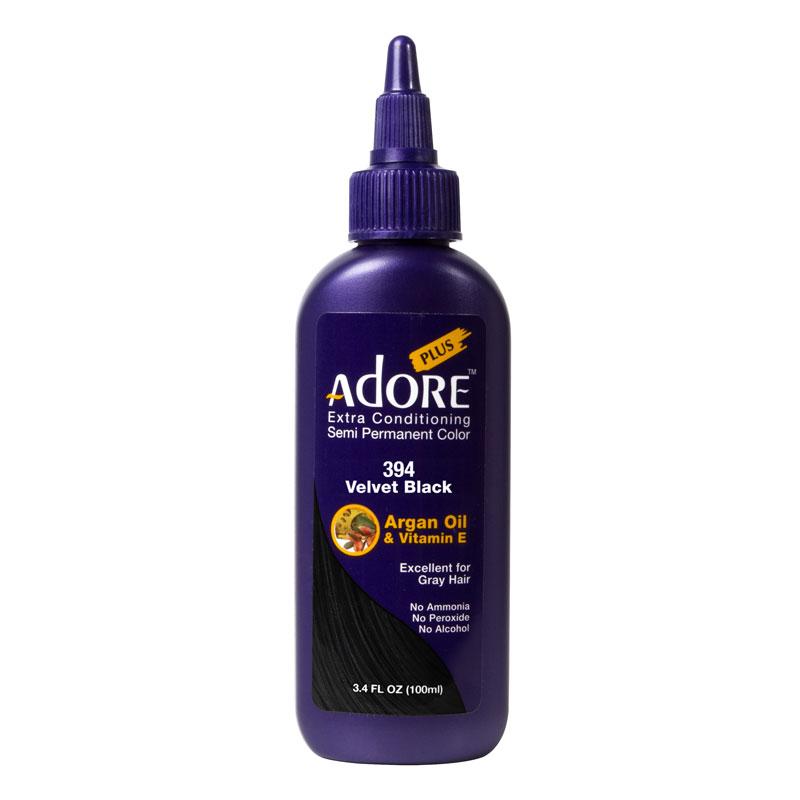 M & U Adore Plus Semi Permanent Hair Color - Velvet Black - 394