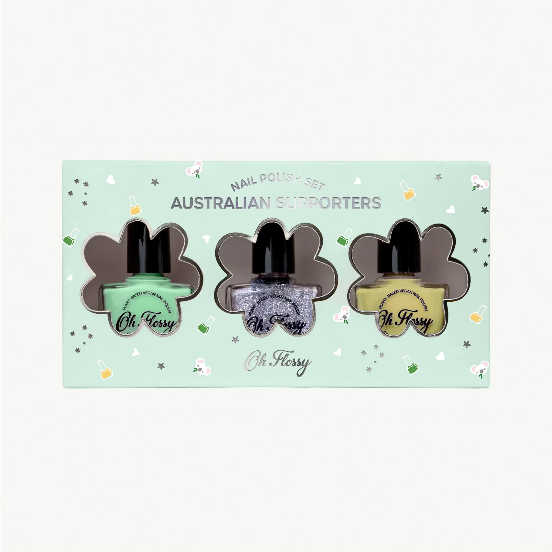Oh Flossy Australian Supporters Nail Polish Set