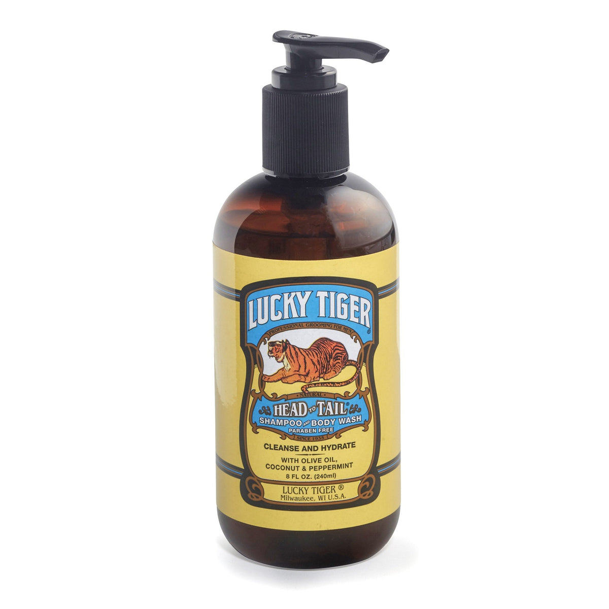 M & U Lucky Tiger Head to Tail Shampoo and Body Wash 240ml