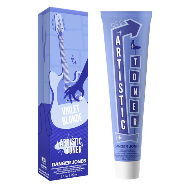 Danger Jones Artistic Toner Demi Permanent Cream Hair Color Violet Blonde 90ml