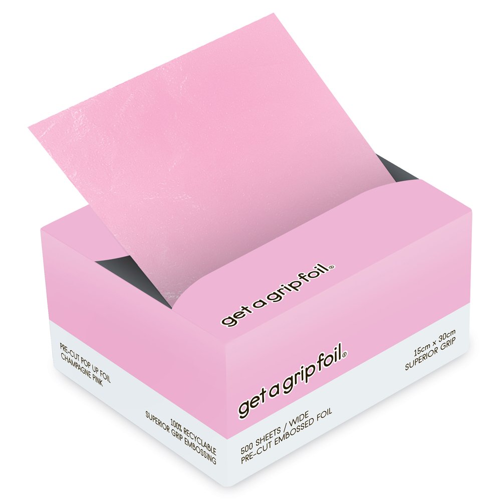 M & U Get a Grip Foil - Pre-Cut Pop Up Foil Wide 500 Sheets - Champagne Pink