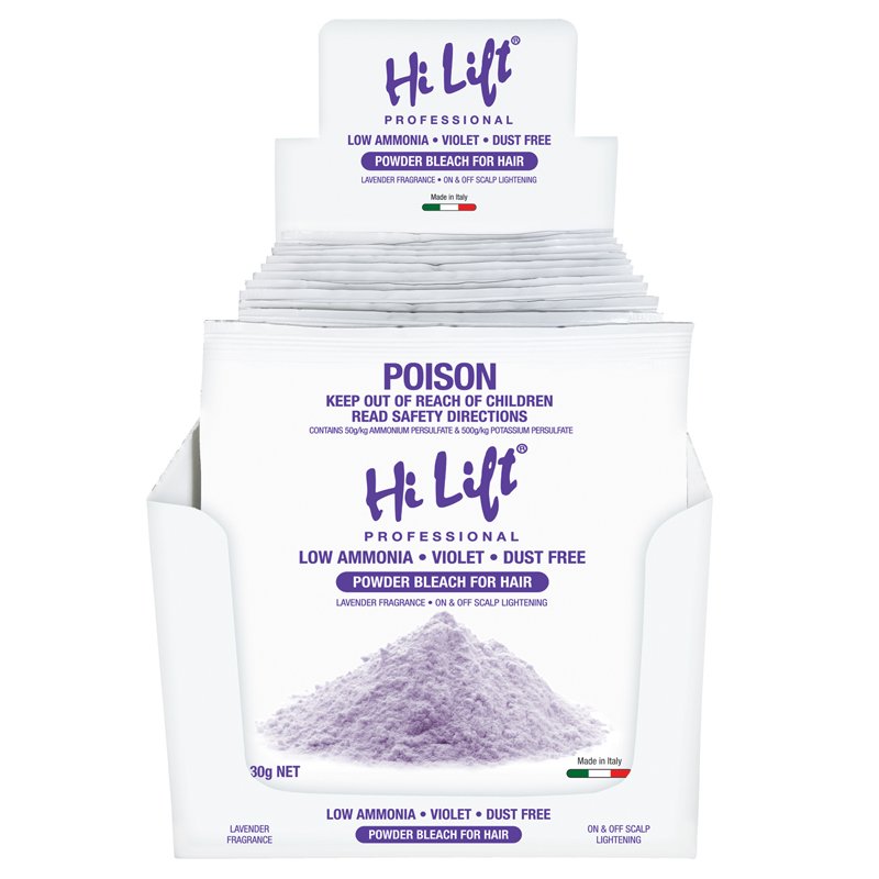 M & U Hi Lift Bleach Violet Sachet 30g (12 Sachets per Display)