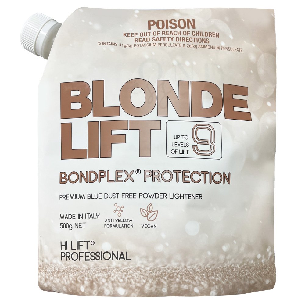 M & U Hi Lift BLONDE BLEACH Pouch up to 9 levels of lift 500g
