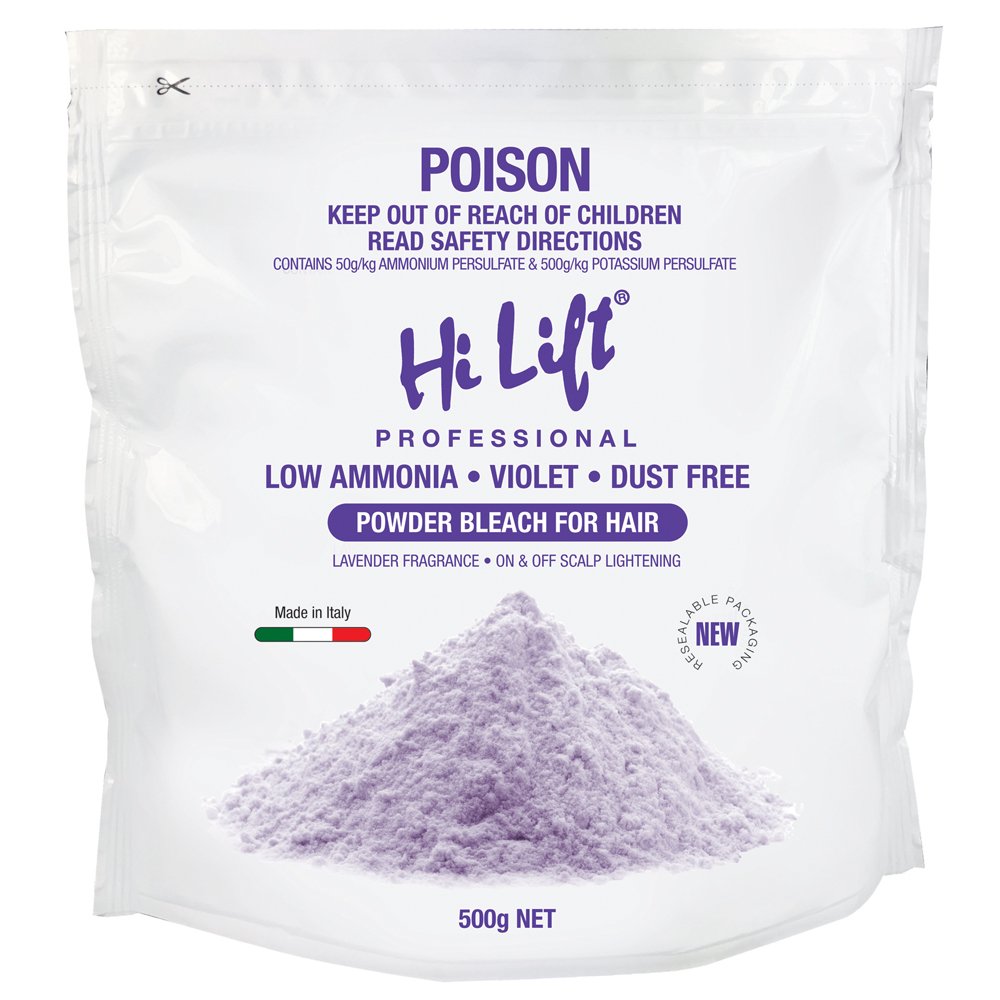 M & U Hi Lift Powder Bleach Violet Pouch 500gP X