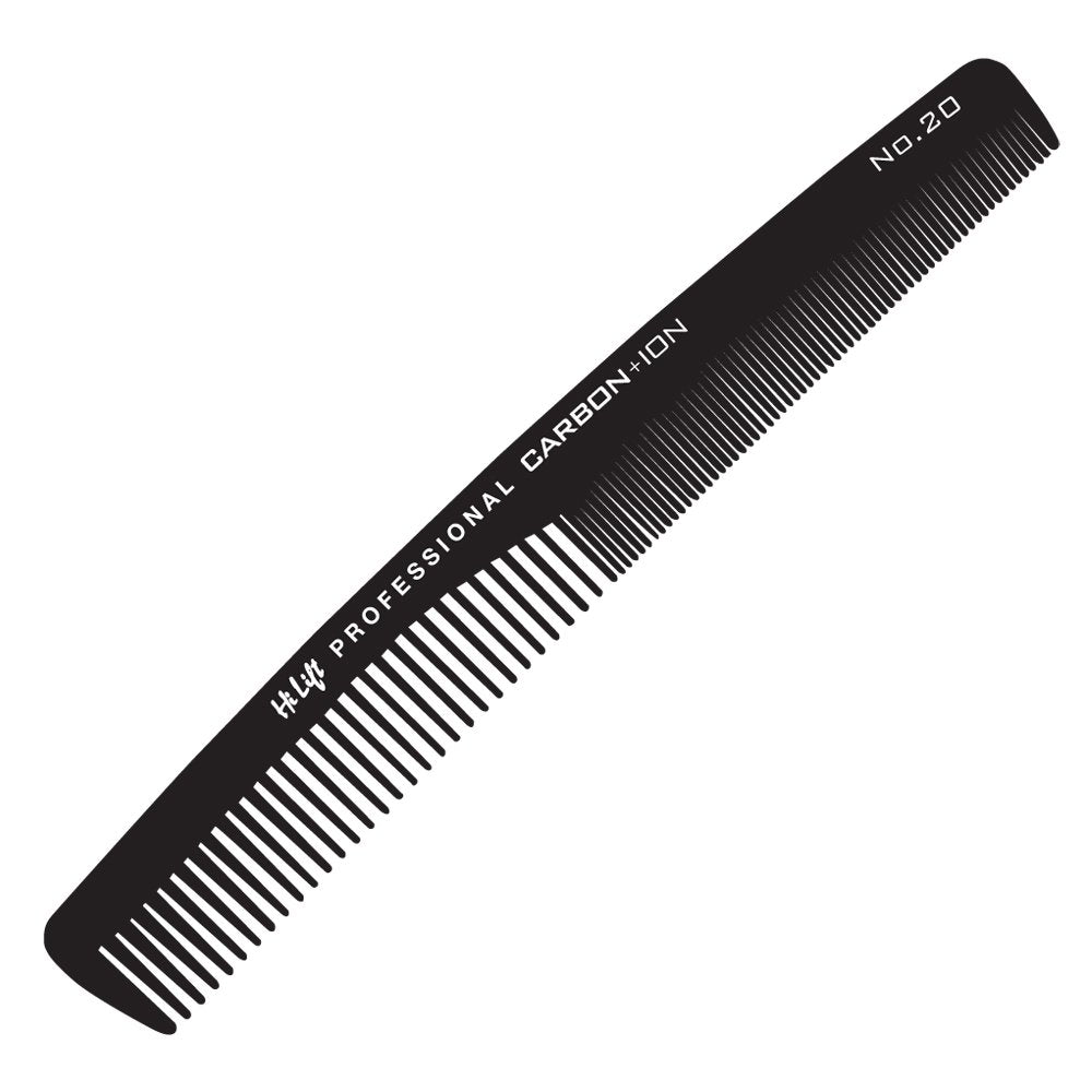 M & U Hi Lift Carbon + Ion Cutting Comb - #20