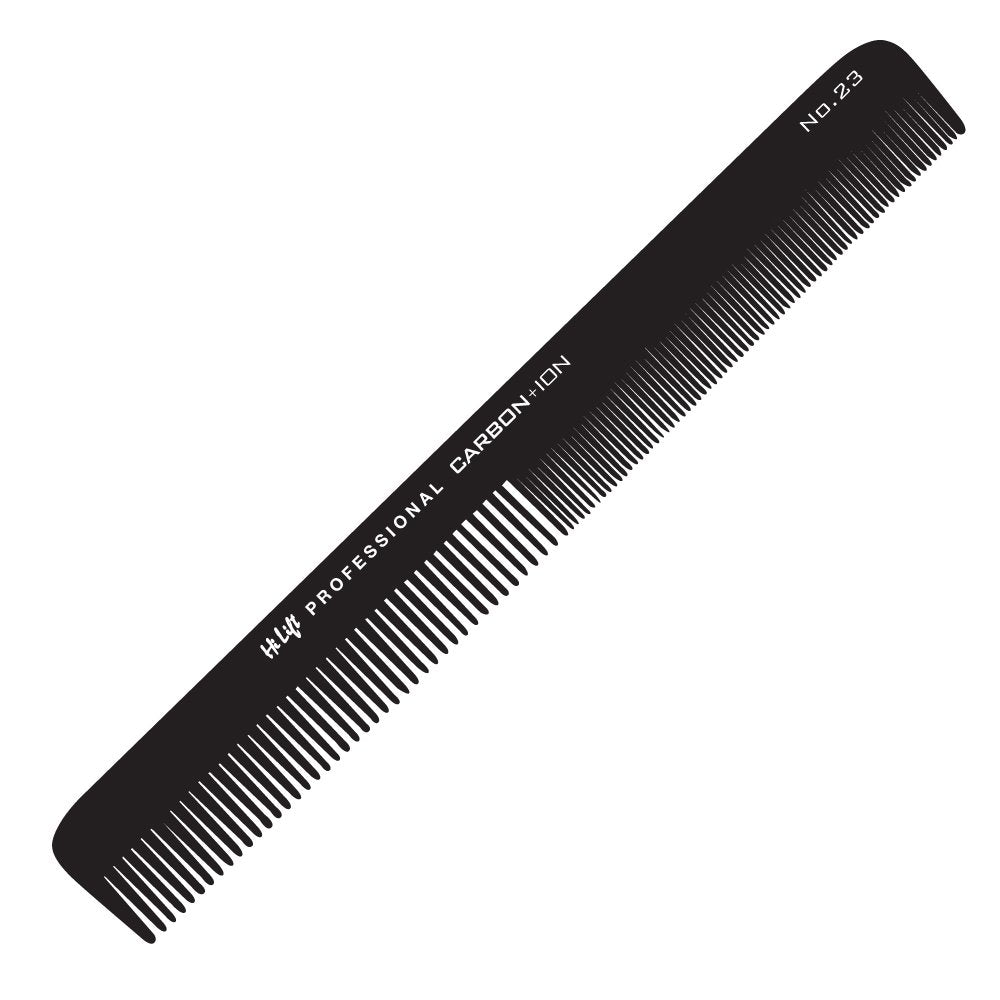 M & U Hi Lift Carbon + Ion Barber Comb - #23