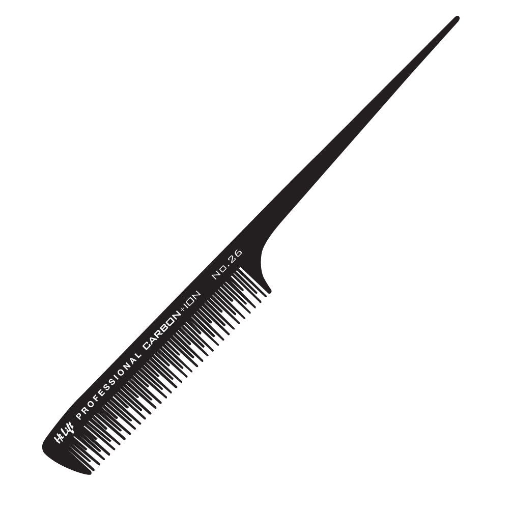 M & U Hi Lift Carbon + Ion Plastic Tail Teasing Comb - #26