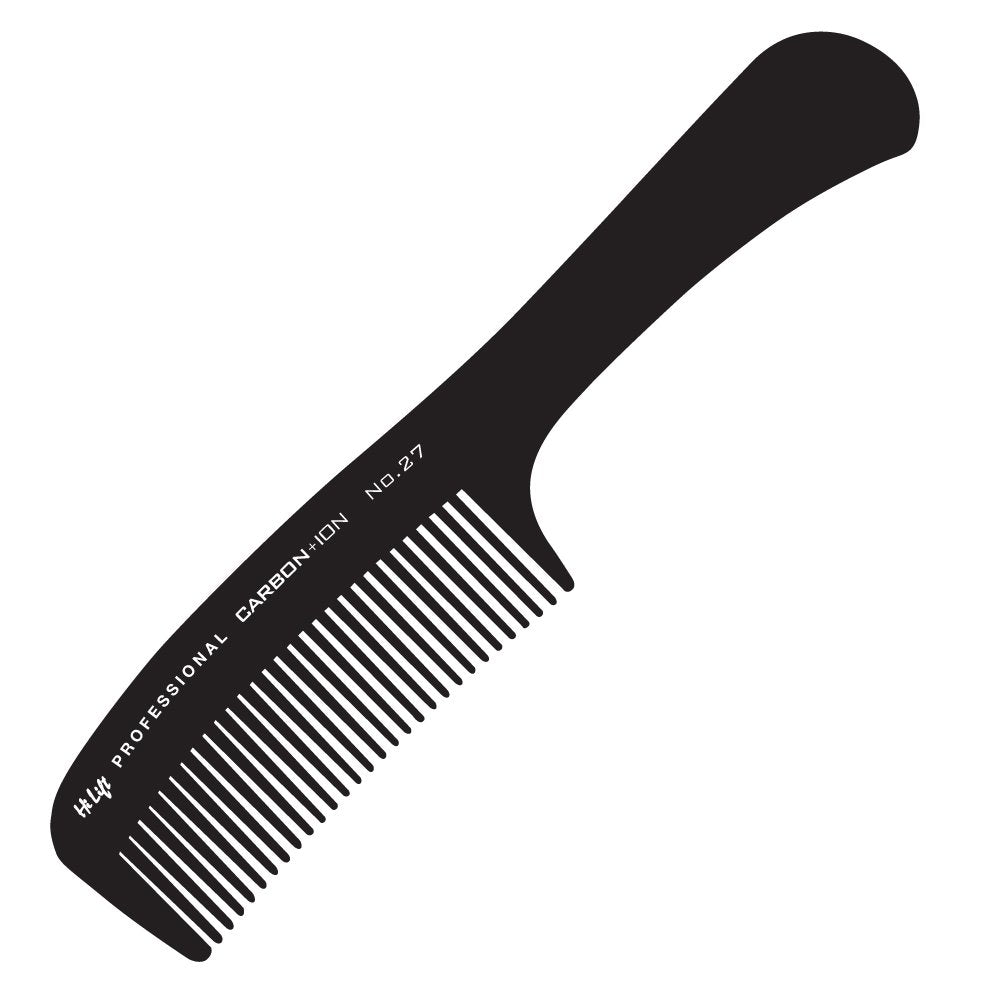 M & U Hi Lift Carbon + Ion Wide Tooth Comb - #27