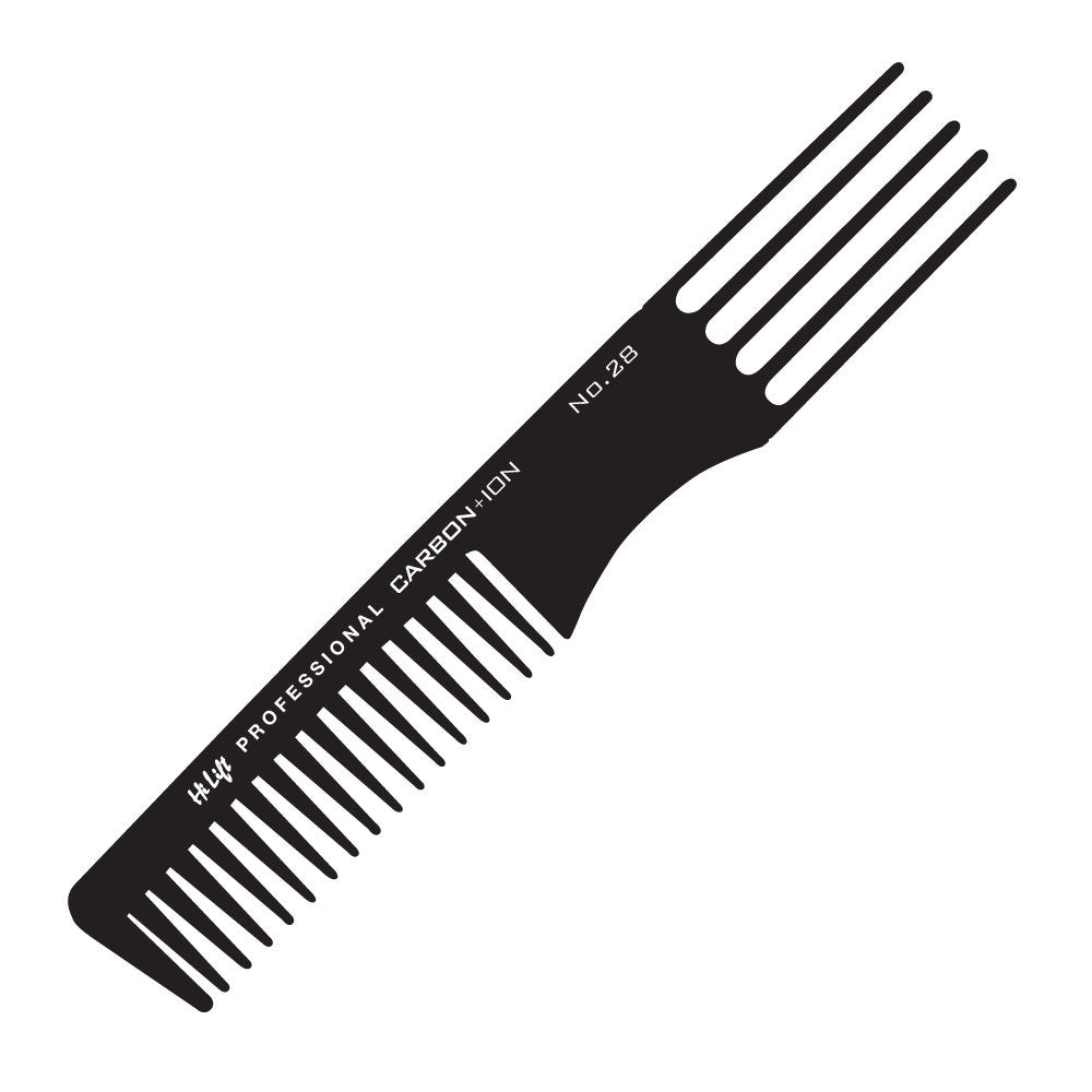 M & U Hi Lift Carbon + Ion Upstyle Comb - #28