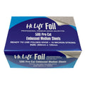 M & U Hi Lift Foil 500 Pre Cut Sheets - Medium - 18 Micron Silver