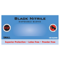 M&U Imports Hi Lift Black Nitrile Disposable Black Gloves (100 pieces) Small