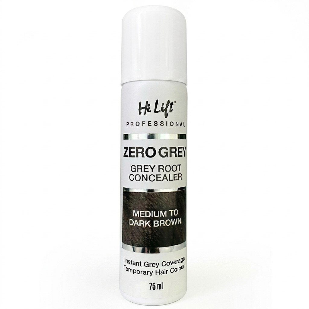 M & U Hi Lift Zero Grey Root Concealer - Medium to Dark Brown 75ml