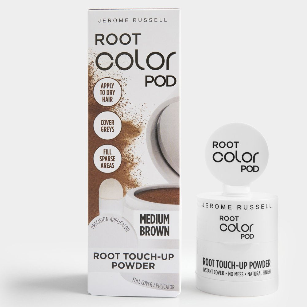 M & U Jerome Russell Root Color Pod - Root Touch Up Powder - Medium Brown 4g