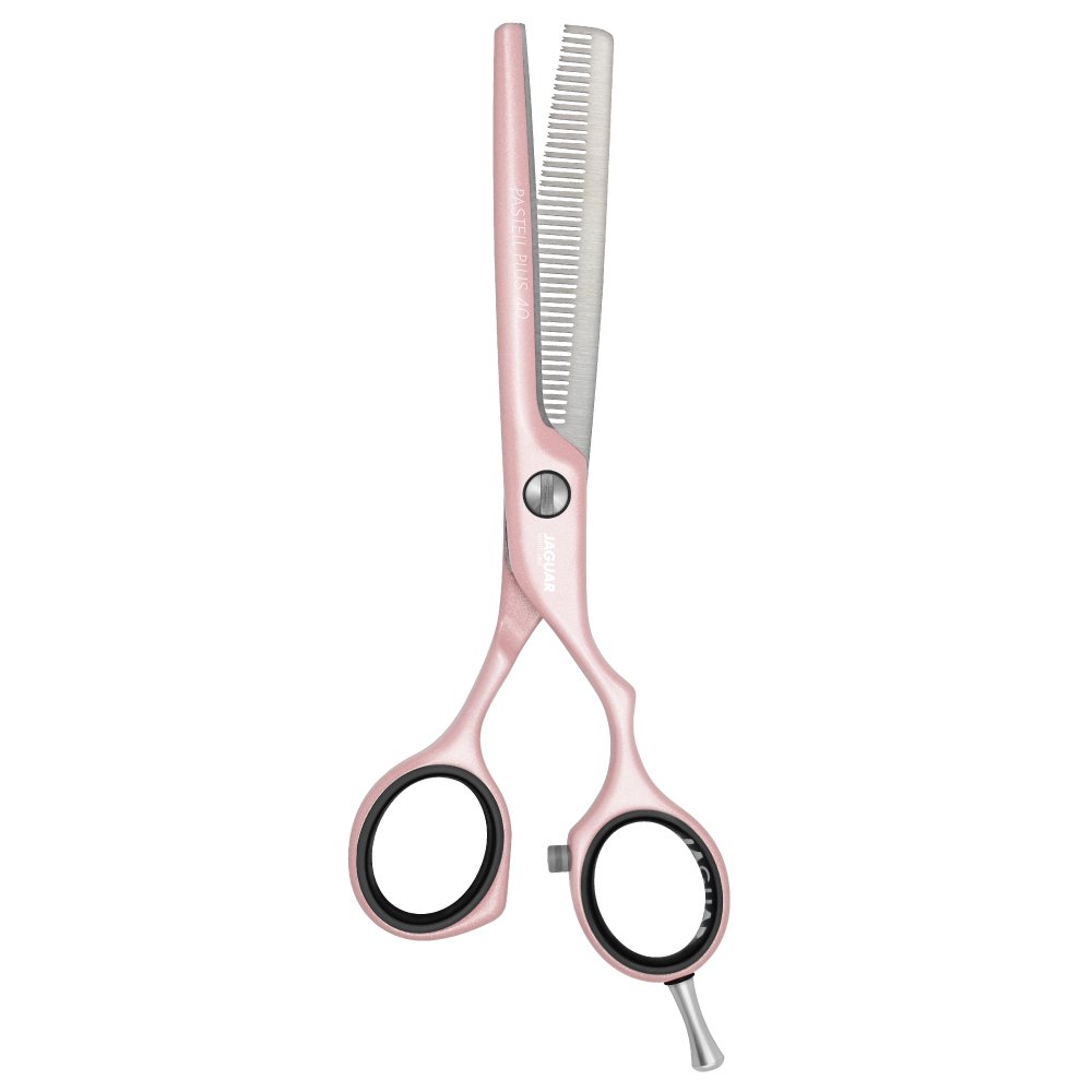 M & U Jaguar Pastell Plus Offset 40 Rose 5.5" Hairdressing Thinning Scissor