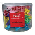 M & U Butterfly Clips Assorted colours 36 Pieces