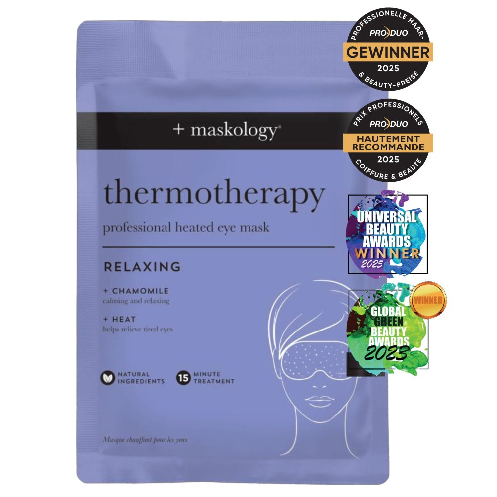 M & U Maskology THERMOTHERAPY Professional Heated Eye Mask - 1 x Single Sachet - PURPLE