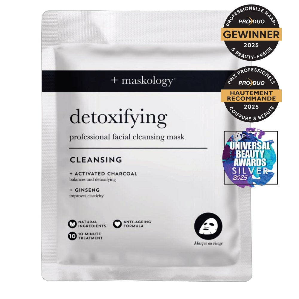 M & U Maskology DETOXIFYING Professional Facial Cleansing Mask - 1 x Single Sachet - WHITE