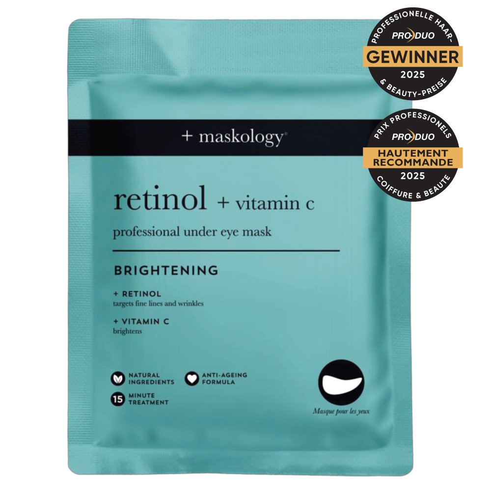M & U Maskology RETINOL + VITAMIN C Professional Under Eye Mask - 1 x Single Sachet - AQUA