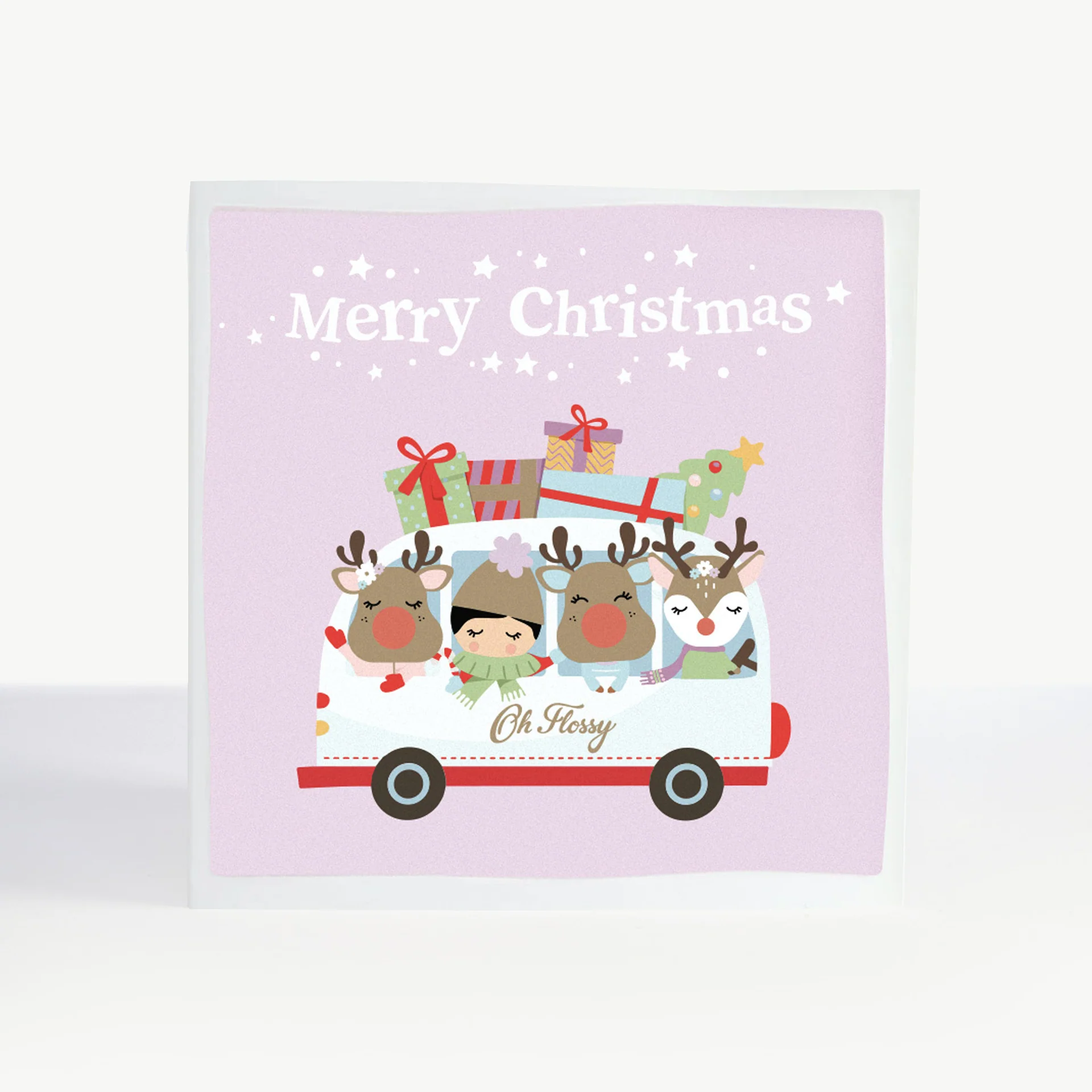 Oh Flossy Gift Card - Merry Christmas Gift Card - Car Characters