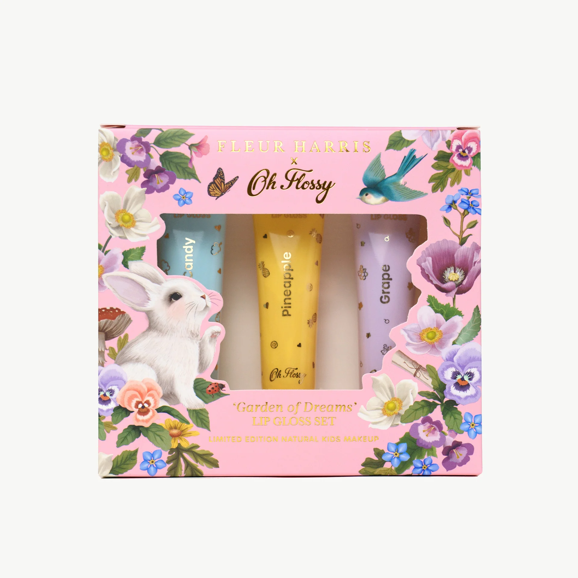 Oh Flossy X Fleur Harris - Garden of Dreams Collection Natural Lip Gloss Set