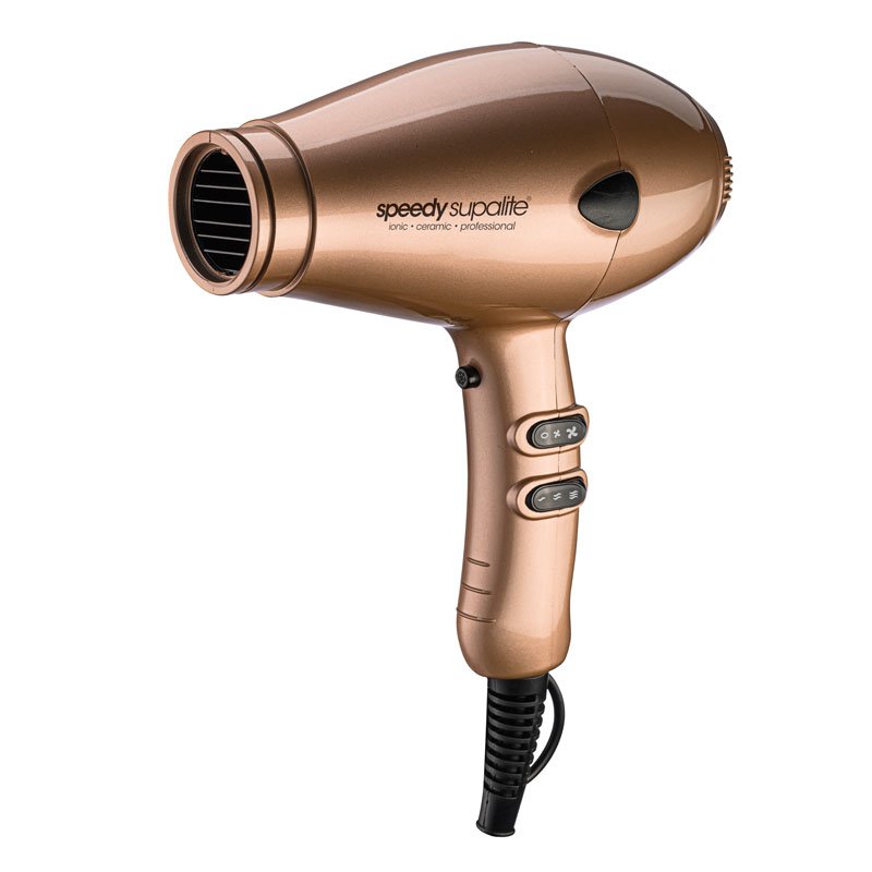 M & U Speedy Supalite Professional Hairdryer - Gold with Diffuser