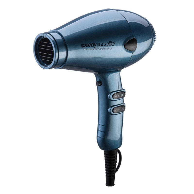M & U Speedy Supalite Professional Hairdryer - Steel Blue with Dif