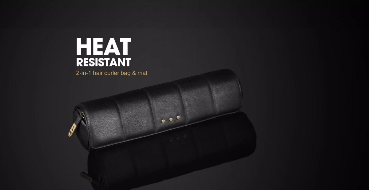 NEW GHD HEAT-RESISTANT HAIR CURLER BAG & MAT