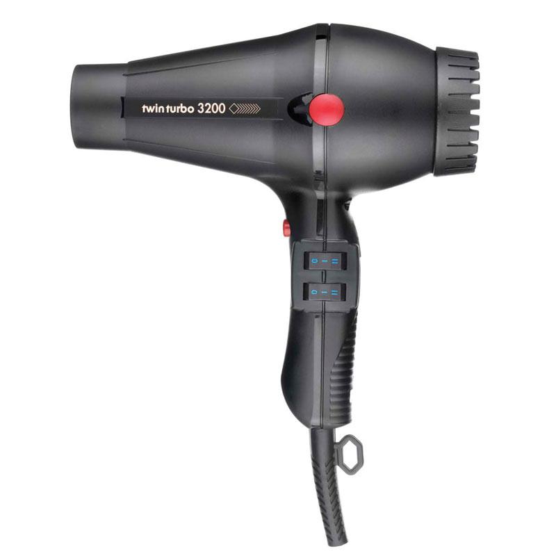 M & U Twin Turbo 3200 IONIC Hairdryer Black