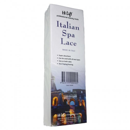 M & U Hi Lift Italian Spa Lace Epilating STRIPS 100