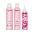 detox set reset clarifying gel shampoo, cooling gel conditioner + pink charcoal scalp cleansing oil