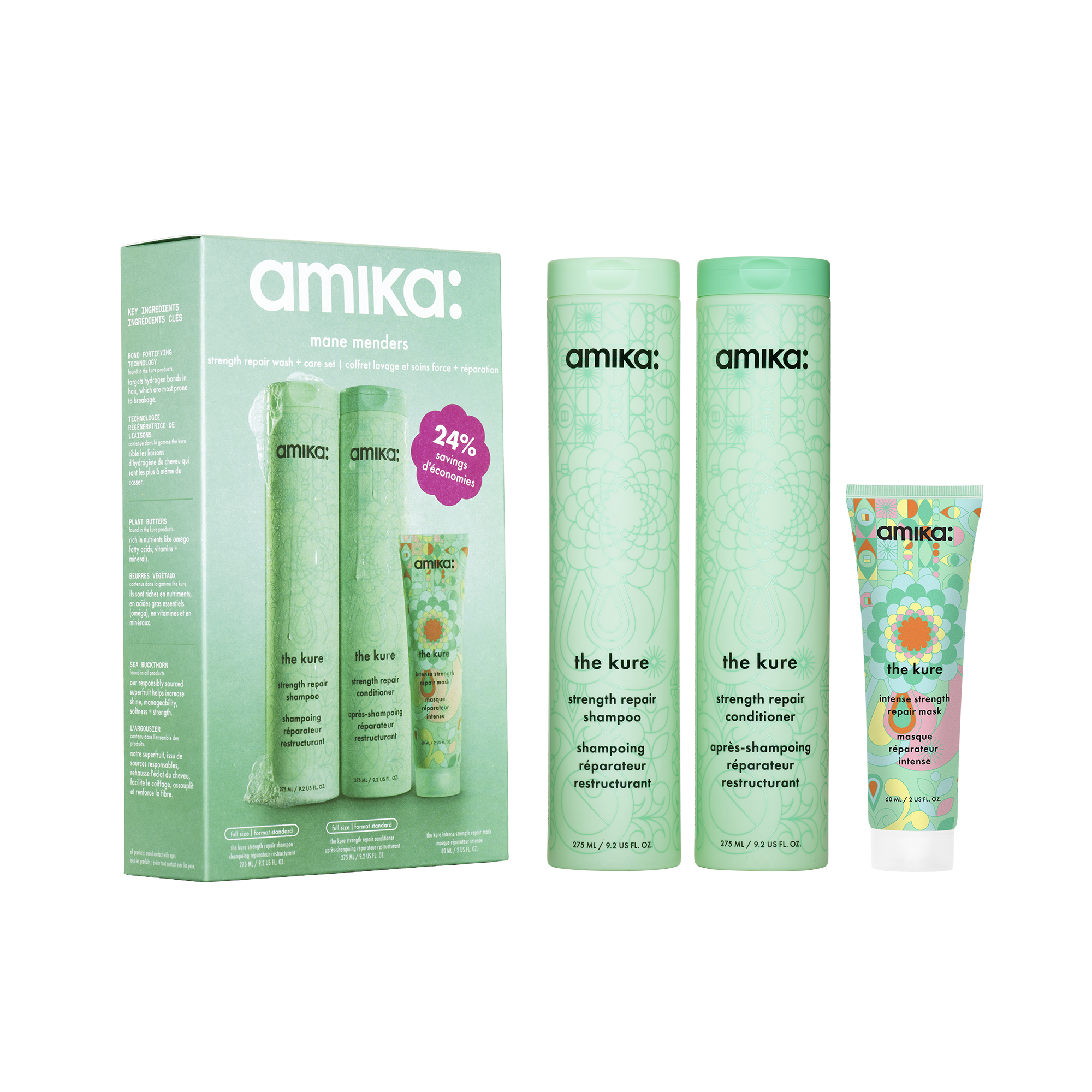 mane menders strength repair wash + care set
